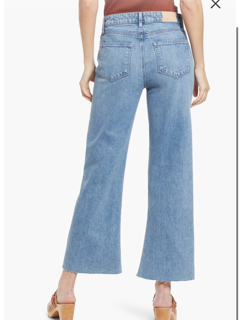Paige Leenah Wide-Leg Raw Hem Jeans - Picture 2 of 9